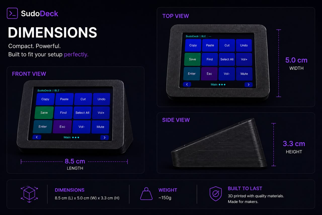 SudoDeck dimensions